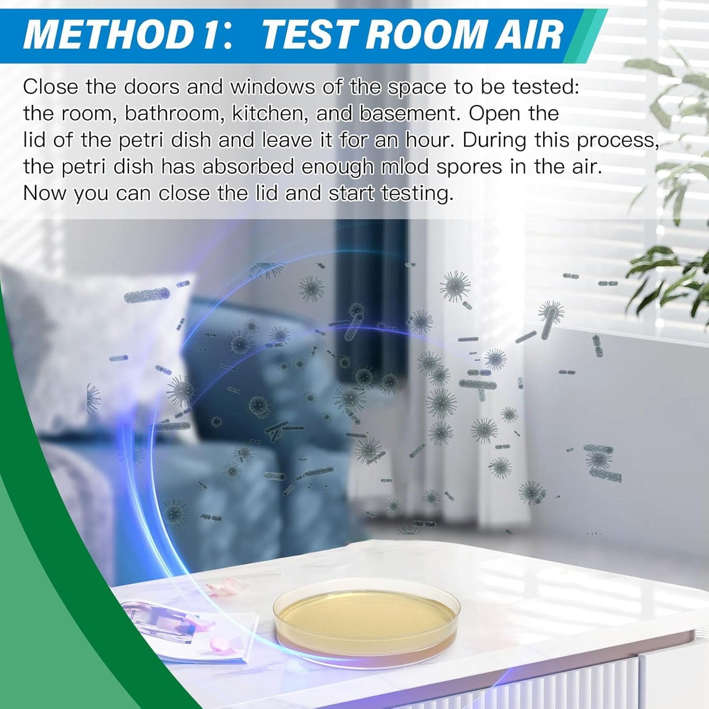 Mold Test Kit for Home - 12 Simple Detection Tests,Test HVAC System,Home Surfaces,& Indoor Air Quality Testing Kits,DIY Mold Detector at Home